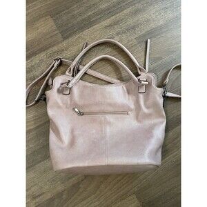 Realer Soft Dusty Pink Faux Leather Hobo Shoulder Hand Bag Strap Included 1
